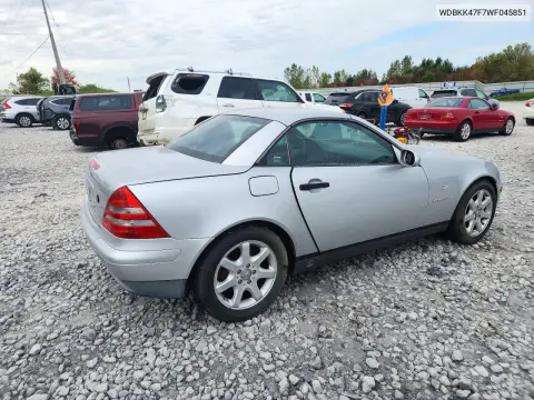 1998 Mercedes-Benz Slk 230 Kompressor VIN WDBKK47F7WF045851 фото 3