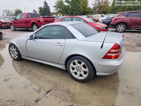 2001 Mercedes-Benz Slk 230 Kompressor VIN WDBKK49F71F228642 фото 2