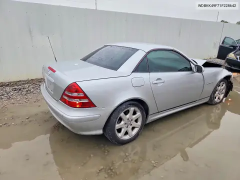 2001 Mercedes-Benz Slk 230 Kompressor VIN WDBKK49F71F228642 фото 3