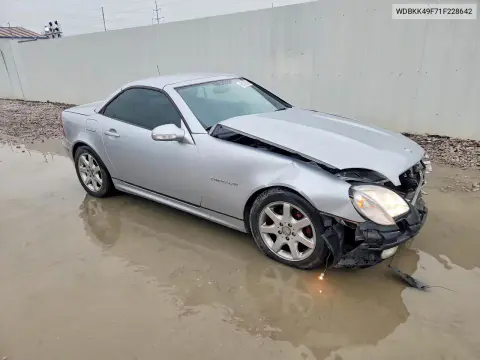 2001 Mercedes-Benz Slk 230 Kompressor VIN WDBKK49F71F228642 фото 4