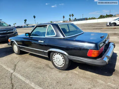 1989 Mercedes-Benz 560 Sl VIN WDBBA48D8KA099652 фото 2