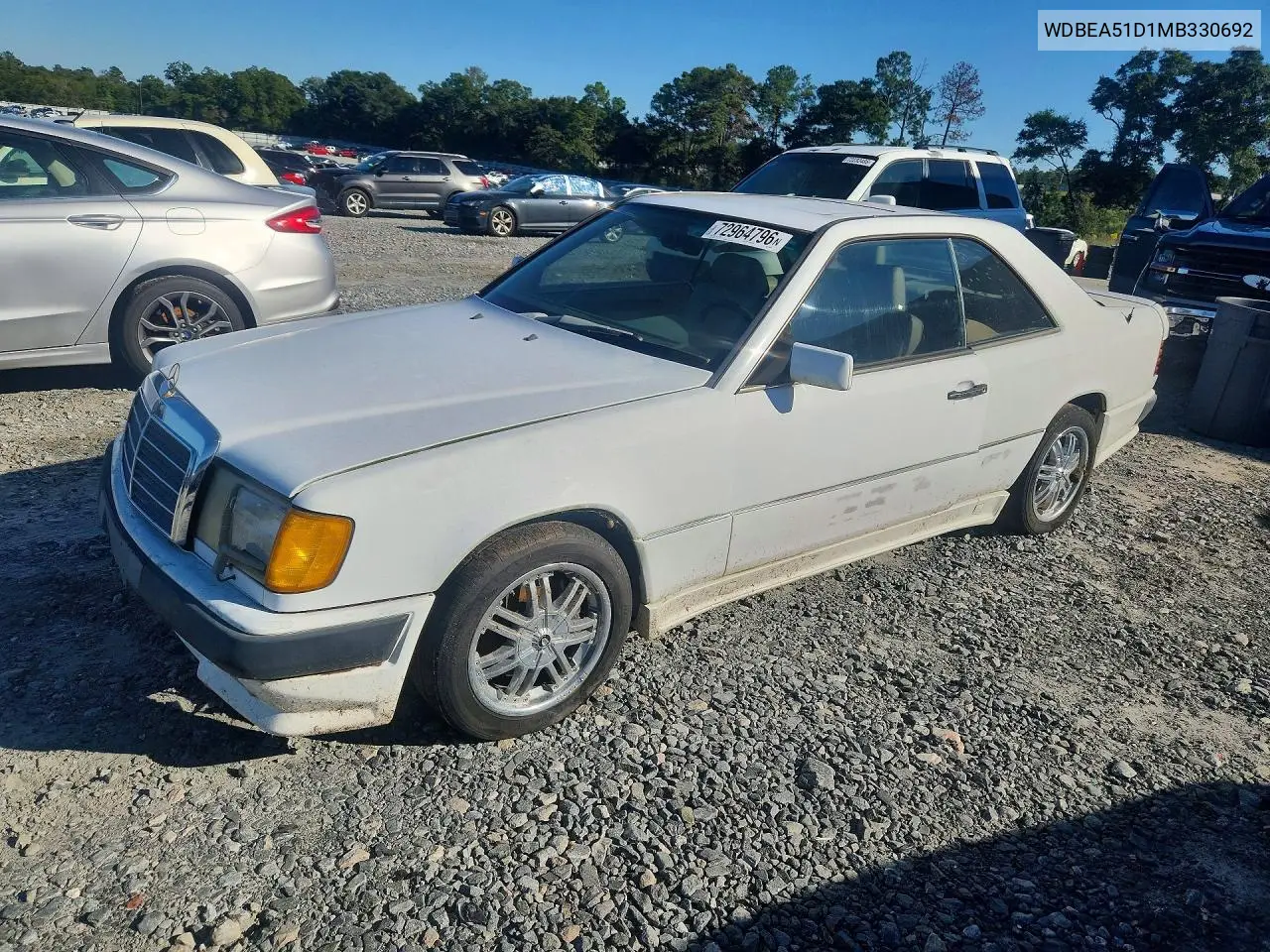 WDBEA51D1MB330692 Mercedes 1991 — повреждение Механические повреждения, фото до ремонта