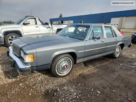 2MEBM74F5HX637837 — 1987 Mercury Grand Marquis, Передняя часть, фото до ремонта