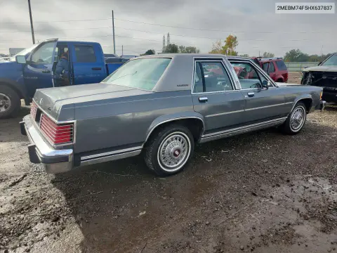 1987 Mercury Grand Marquis Ls VIN 2MEBM74F5HX637837 фото 3