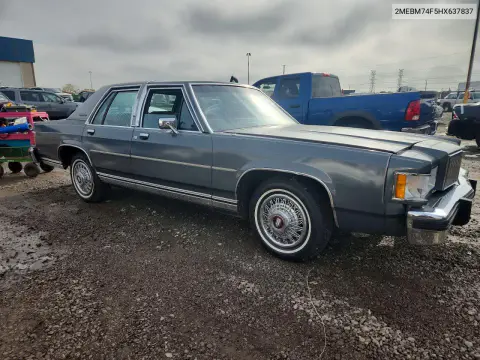 1987 Mercury Grand Marquis Ls VIN 2MEBM74F5HX637837 фото 4