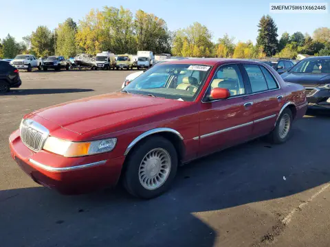 2001 Mercury Grand Marquis Ls VIN 2MEFM75W61X662445 фото 1