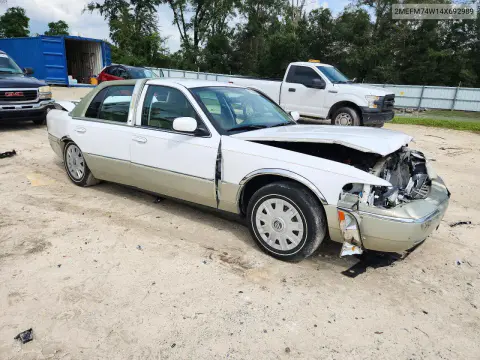2004 Mercury Grand Marquis Gs VIN 2MEFM74W14X692989 фото 4