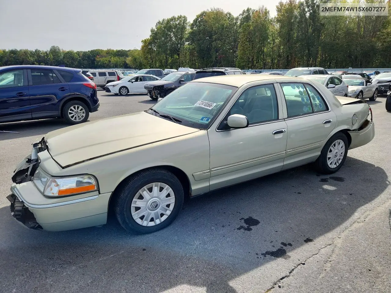 2005 Mercury Grand Marquis Gs VIN 2MEFM74W15X607277 фото 1
