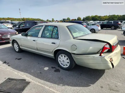 2005 Mercury Grand Marquis Gs VIN 2MEFM74W15X607277 фото 2