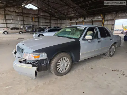 2MEFM75W16X636049 — 2006 Mercury Grand Marquis, Передняя часть, фото до ремонта