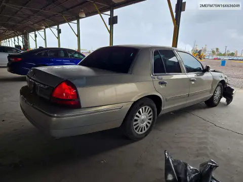 2006 Mercury Grand Marquis Ls VIN 2MEFM75W16X636049 фото 3