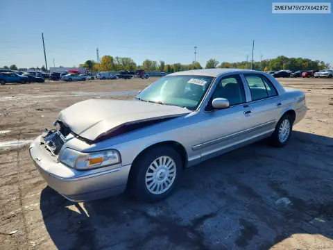 2MEFM75V27X642872 — 2007 Mercury Grand Marquis, Передняя часть, фото до ремонта