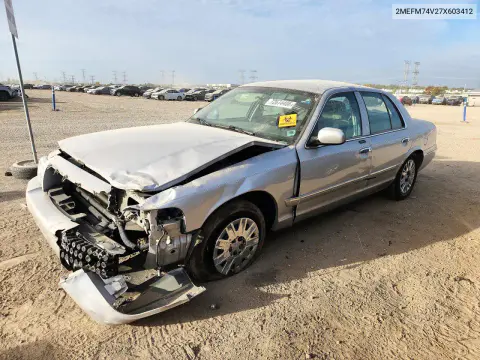 2MEFM74V27X603412 — 2007 Mercury Grand Marquis, Передняя часть, фото до ремонта