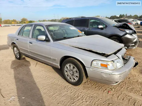 2007 Mercury Grand Marquis Gs VIN 2MEFM74V27X603412 фото 4