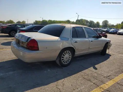 2MEFM75V78X662620 — 2008 Mercury Grand Marquis, фото 3 с аукциона Copart, Передняя часть