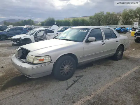 2MEFM75V68X661877 — 2008 Mercury Grand Marquis, Передняя часть, фото до ремонта