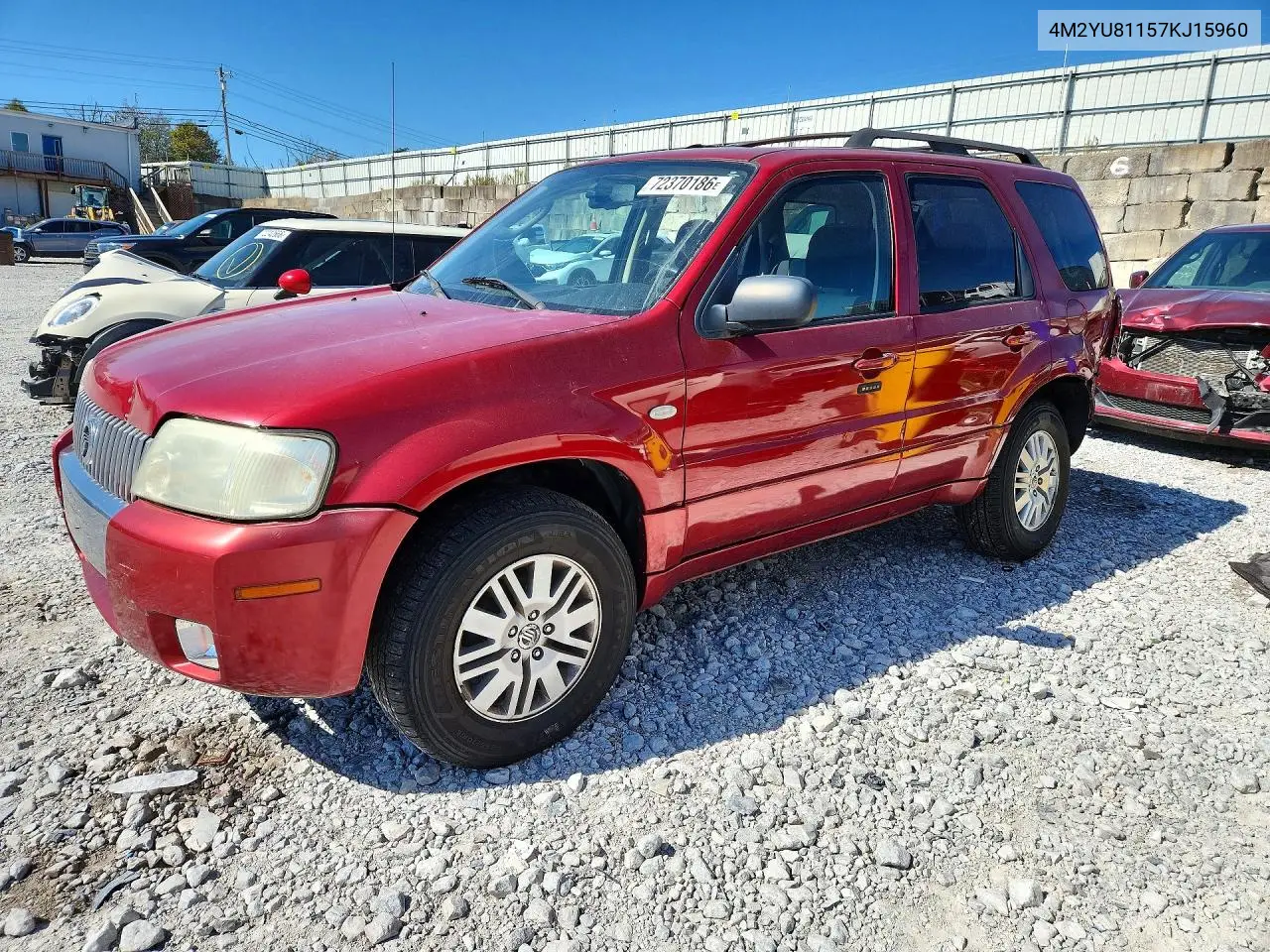 2007 Mercury Mariner Luxury VIN 4M2YU81157KJ15960 фото 1