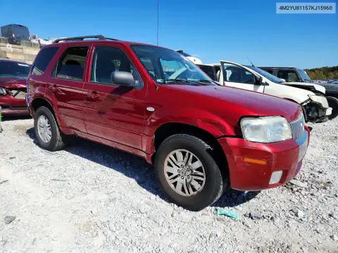 2007 Mercury Mariner Luxury VIN 4M2YU81157KJ15960 фото 4
