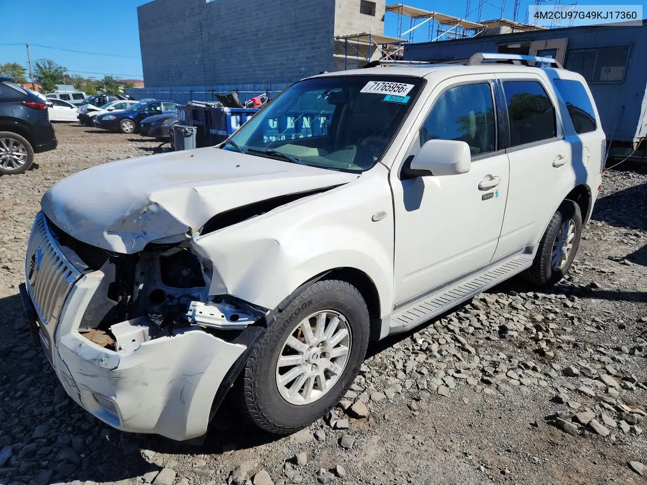 2009 Mercury Mariner Premier VIN 4M2CU97G49KJ17360 фото 1