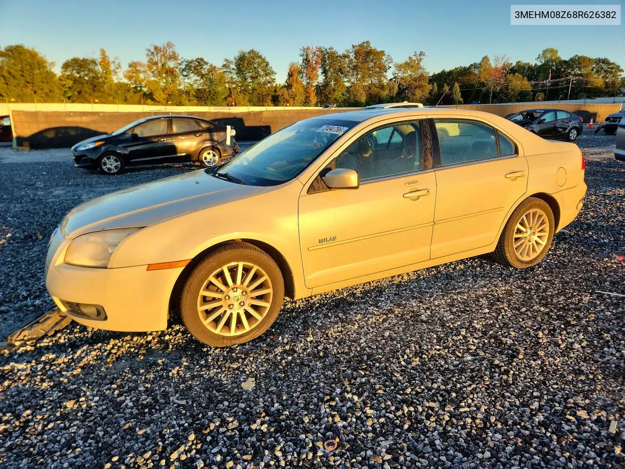 2008 Mercury Milan Premier VIN 3MEHM08Z68R626382 фото 1