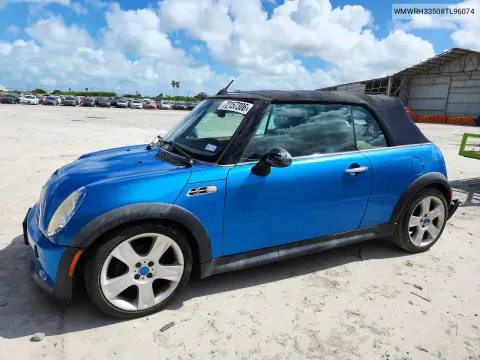 2008 Mini Cooper S VIN WMWRH33508TL96074 фото 1