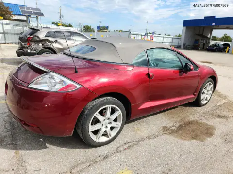 2007 Mitsubishi Eclipse Spyder Gt VIN 4A3AL35T97E007569 фото 3