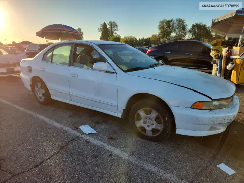2001 Mitsubishi Galant Es VIN 4A3AA46G41E078599 фото 4