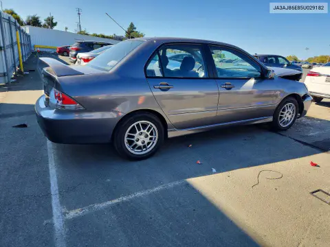 2005 Mitsubishi Lancer Oz Rally VIN JA3AJ86E85U029182 фото 3