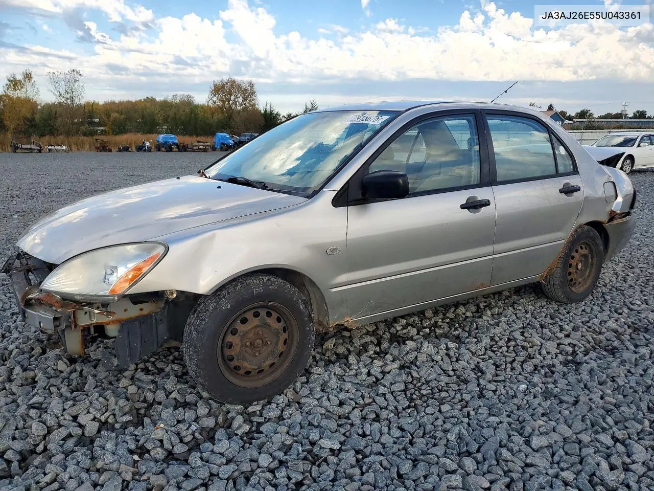2005 Mitsubishi Lancer Es VIN JA3AJ26E55U043361 фото 1