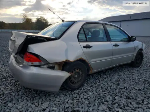 2005 Mitsubishi Lancer Es VIN JA3AJ26E55U043361 фото 3
