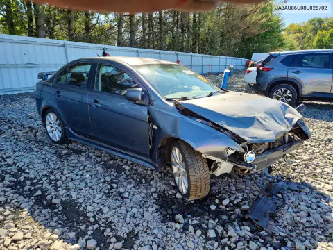 2008 Mitsubishi Lancer Gts VIN JA3AU86U08U026702 фото 4