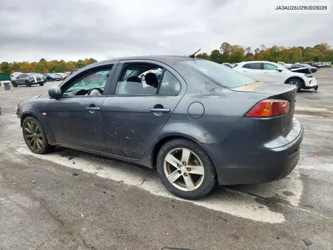 2009 Mitsubishi Lancer Es/Es Sport VIN JA3AU26U29U005039 фото 2