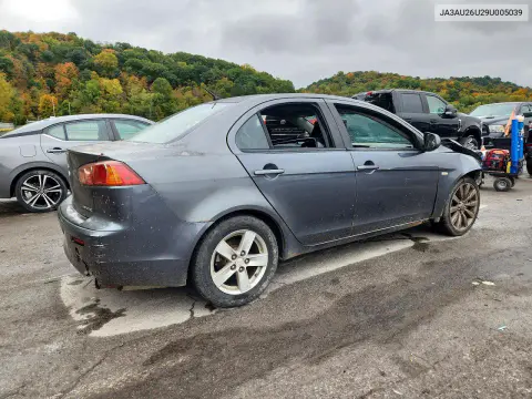 2009 Mitsubishi Lancer Es/Es Sport VIN JA3AU26U29U005039 фото 3