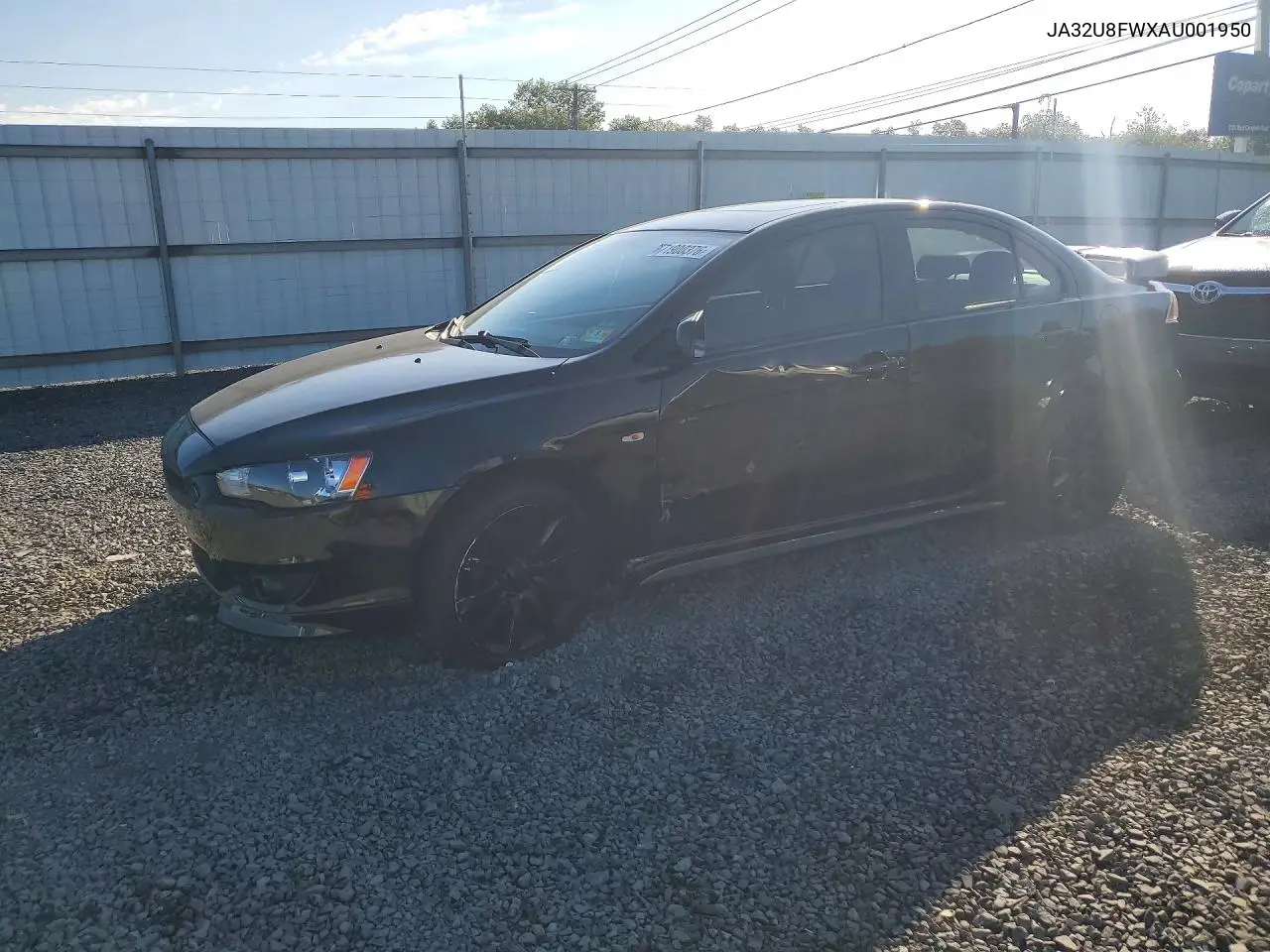 2010 Mitsubishi Lancer Gts VIN JA32U8FWXAU001950 фото 1