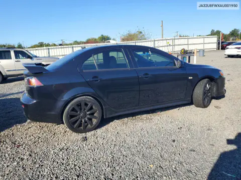 2010 Mitsubishi Lancer Gts VIN JA32U8FWXAU001950 фото 3