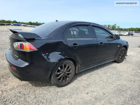 2010 Mitsubishi Lancer Es/Es Sport VIN JA32U2FU4AU005181 фото 3