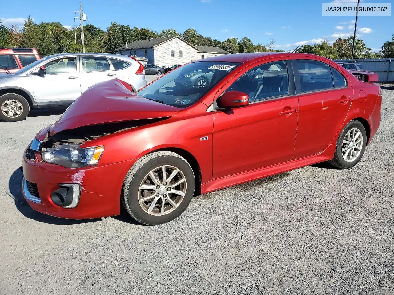 2016 Mitsubishi Lancer Es VIN JA32U2FU1GU000562 фото 1