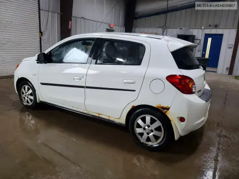 2014 Mitsubishi Mirage Es VIN ML32A4HJ4EH020807 фото 2
