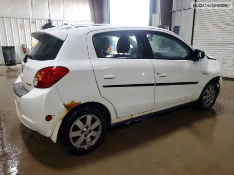 2014 Mitsubishi Mirage Es VIN ML32A4HJ4EH020807 фото 3