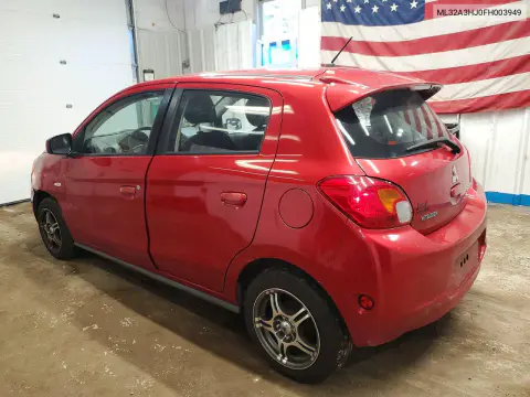 2015 Mitsubishi Mirage De VIN ML32A3HJ0FH003949 фото 2