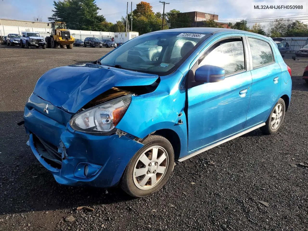 2015 Mitsubishi Mirage VIN ML32A4HJ6FH050988 фото 1