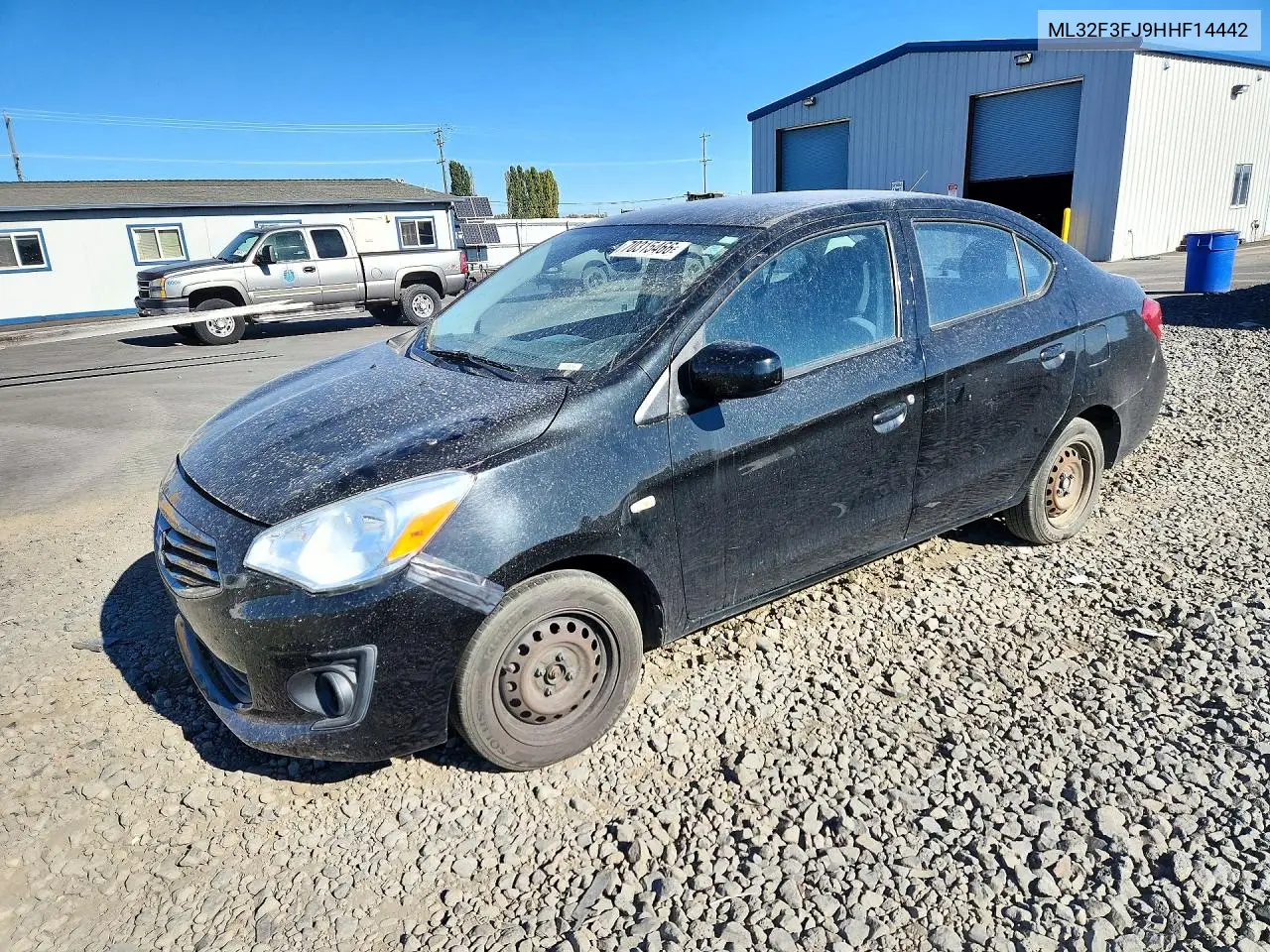 ML32F3FJ9HHF14442 Mitsubishi Mirage 2017 — повреждение Передняя часть, фото до ремонта