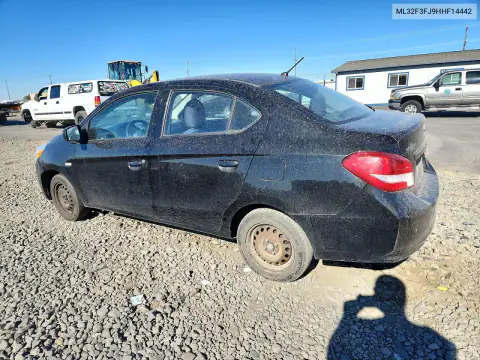 ML32F3FJ9HHF14442 — 2017 Mitsubishi Mirage, фото 2 с аукциона Copart 21.10.2026, Передняя часть