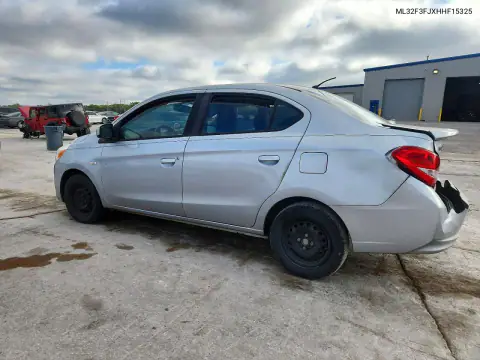 ML32F3FJXHHF15325 — 2017 Mitsubishi Mirage, фото 2 с аукциона Copart, Задняя часть