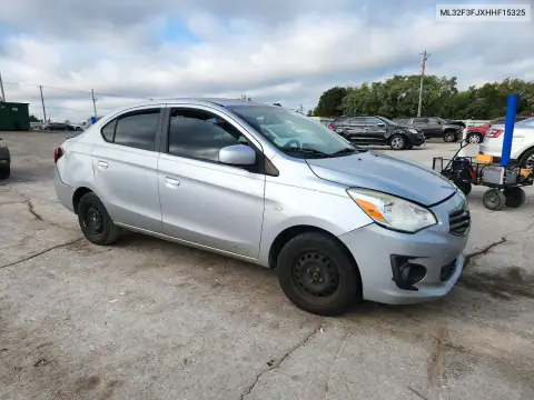 ML32F3FJXHHF15325 — 2017 Mitsubishi Mirage, фото 4 с аукциона Copart, Задняя часть