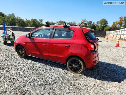 2019 Mitsubishi Mirage Le VIN ML32A5HJ1KH006364 фото 2