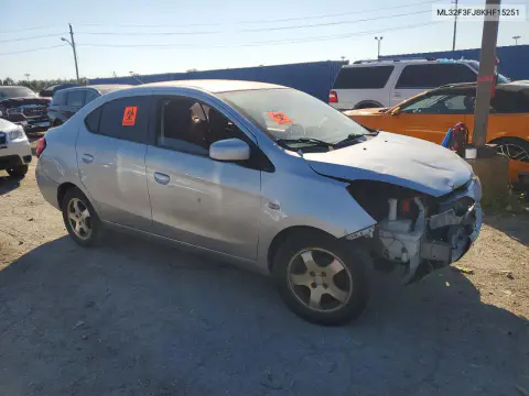 2019 Mitsubishi Mirage G4 Es VIN ML32F3FJ8KHF15251 фото 4