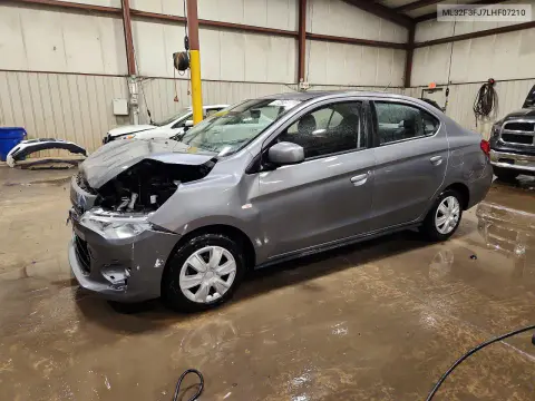 ML32F3FJ7LHF07210 — 2020 Mitsubishi Mirage, Передняя часть, фото до ремонта