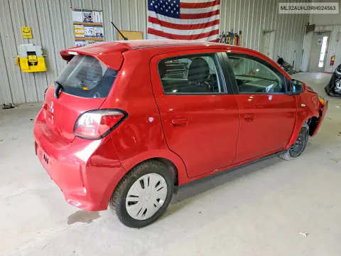 2024 Mitsubishi Mirage Es VIN ML32AUHJ3RH024563 фото 3