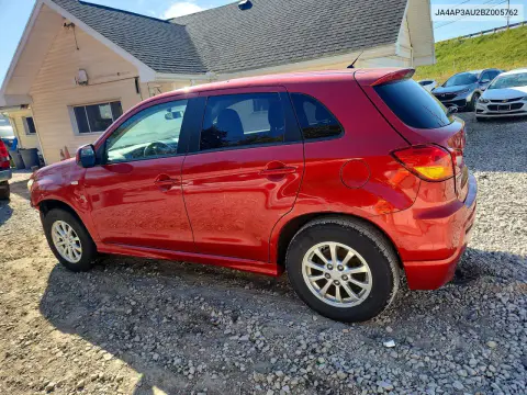 2011 Mitsubishi Outlander Sport Es VIN JA4AP3AU2BZ005762 фото 2